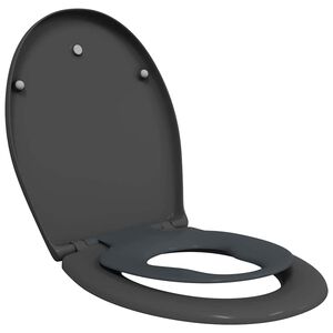 vidaXL Toilet s&aelig;de Antracit 47 x 37 x 4 cm Duroplast