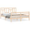 vidaXL sengeramme med sengegavl 160x200 cm massivt tr&aelig;