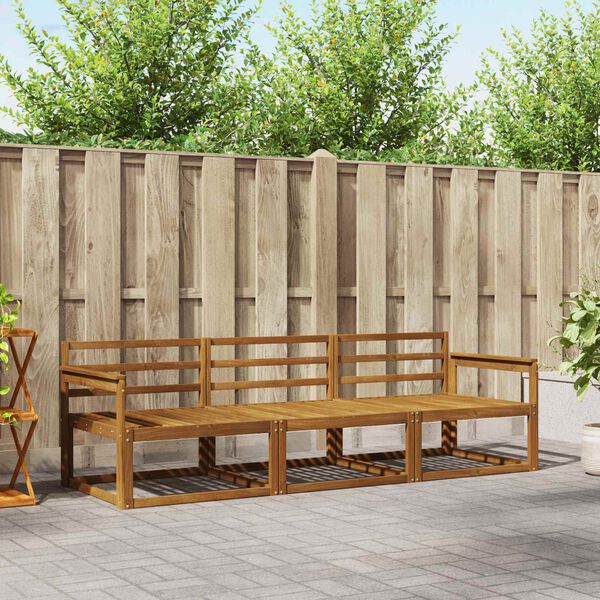 vidaXL Udend&oslash;rs sofagruppe 3 pcs Naturfarvet Massivt Akacietr&aelig;