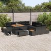 vidaXL Havesofa S&aelig;t 13 pcs Sort polyrattan