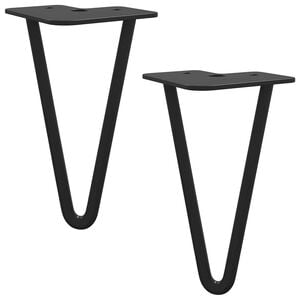 vidaXL M&oslash;belben 2 pcs Sort 54.1 x 54.1 x 100 mm Jern