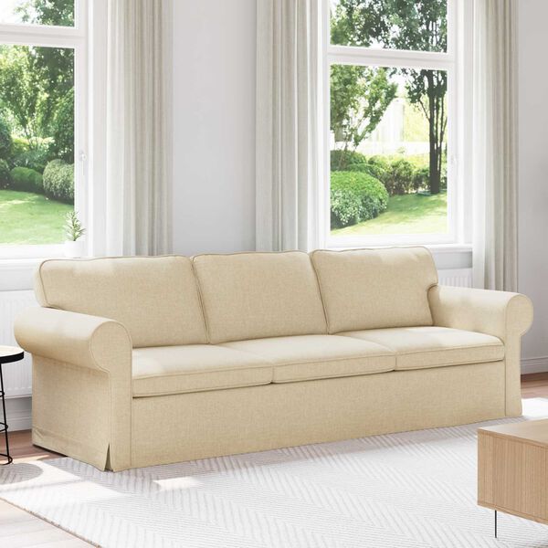 vidaXL Sofa Creme Samlede dimensioner: 245 x 82 x 80 cm (B x D x H)