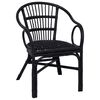 vidaXL Staplestol Sort 58 x 60 x 81 cm Rattan