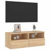 vidaXL væghængt tv-bord 80x30x30 cm konstrueret træ sonoma-eg