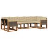 vidaXL Udend&oslash;rs sofagruppe med pude 7 pcs Naturlig og Beige
