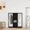 vidaXL Garderobe med hylde Sort eg 102 x 38 x 110 cm Konstrueret tr&aelig;