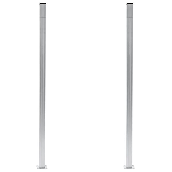 vidaXL hegnsp&aelig;le 2 stk. 185 cm aluminium