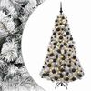 vidaXL Kunstigt juletr&aelig; med julekugle 180 cm 300 LED'er Varm hvid