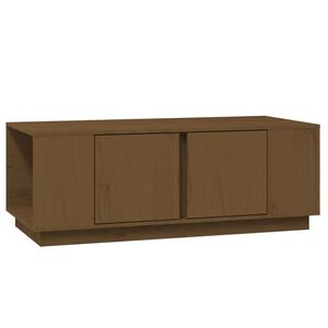 vidaXL sofabord 110x50x40 cm massivt fyrretr&aelig; gyldenbrun