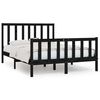 vidaXL sengeramme 135x190 cm Double massivt fyrretr&aelig; sort