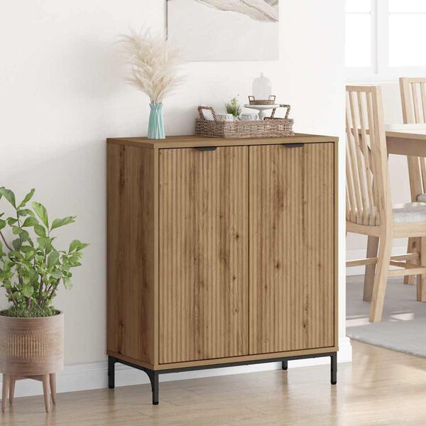 vidaXL Sideboard Artisan Egetr&aelig; 69,5 x 33 x 82 cm Konstrueret tr&aelig;