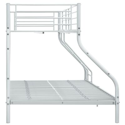 vidaXL sengestel til køjeseng 140x200 cm/90x200 cm metal hvid