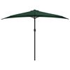 vidaXL balkonparasol med aluminumsstang grøn 300 x 155 cm halv