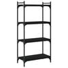 vidaXL bogreol med 4 hylder 60x30x120 cm konstrueret tr&aelig; sort
