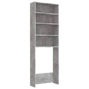 vidaXL badev&aelig;relsesskab til vaskemaskine 64x24x190 cm betongr&aring;