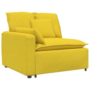 vidaXL modulopbygget sofaarmlænsendemodul med hynder 100 cm lysegul