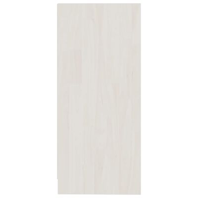 vidaXL sideskab 35,5x33,5x76 cm massivt fyrretræ hvid
