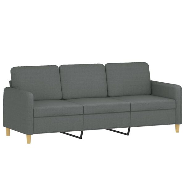 vidaXL 3-personers sofa 180 cm stof mørkegrå