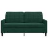 vidaXL 2-personers sofa 140 cm fl&oslash;jl m&oslash;rkegr&oslash;n