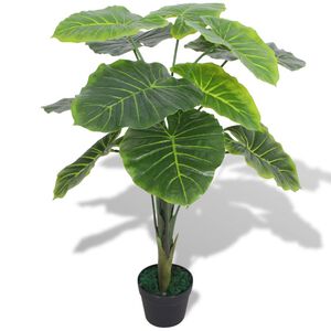 vidaXL kunstig taro-plante med urtepotte 85 cm gr&oslash;n