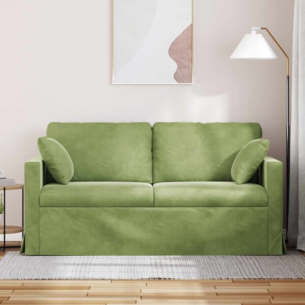 vidaXL Sofa Lys gr&oslash;n Samlede dimensioner: 158 x 78 x 80 cm (B x D x H)