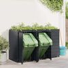 vidaXL Wheelie Bin Opbevaring til 3 Affaldscontainere Antracit