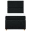 vidaXL kontinentalseng med madras 100x200 cm stof sort