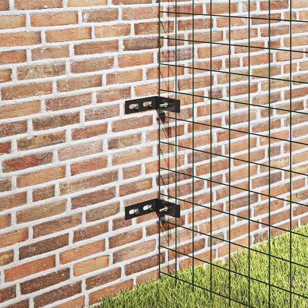 vidaXL hj&oslash;rneforbindelsesklemme til tr&aring;dhegn 10 s&aelig;t antracitgr&aring;