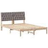 vidaXL Sengestel med Polstret Hovedgavl Brun 160 x 200 cm