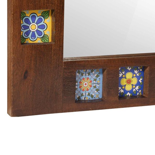 vidaXL Badev&aelig;relsesspejl Valn&oslash;d 50 x 70 x 3 cm Massivt mangotr&aelig;