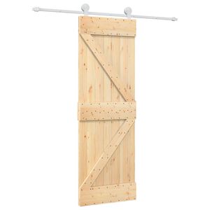 vidaXL Skyded&oslash;r 70 x 210 cm Massivt Fyrretr&aelig; (Ubehandlet)