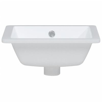vidaXL badeværelsesvask 36x31,5x16,5 cm rektangulær keramisk hvid