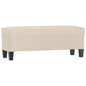 vidaXL b&aelig;nk 100x35x41 cm mikrofiberstof cremefarvet