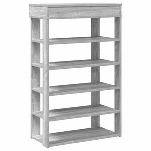 vidaXL skoreol 60x30x98 cm konstrueret tr&aelig; gr&aring; sonoma-eg