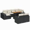 vidaXL sofas&aelig;t til haven 11 dele med hynder polyrattan sort