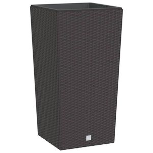 vidaXL plantekrukke 21/49 l udtagelig indsats PP rattanlook brun