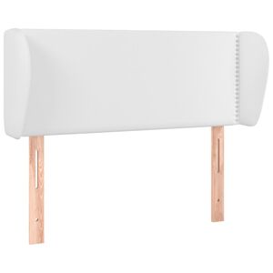 vidaXL sengegavl med kanter 103x23x78/88 cm kunstl&aelig;der hvid