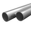 vidaXL rustfrie st&aring;lr&oslash;r 2 stk. rund V2A 2 m &Oslash; 42 x 1,8 mm