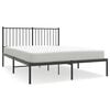 vidaXL sengeramme med sengegavl 140x200 cm metal sort