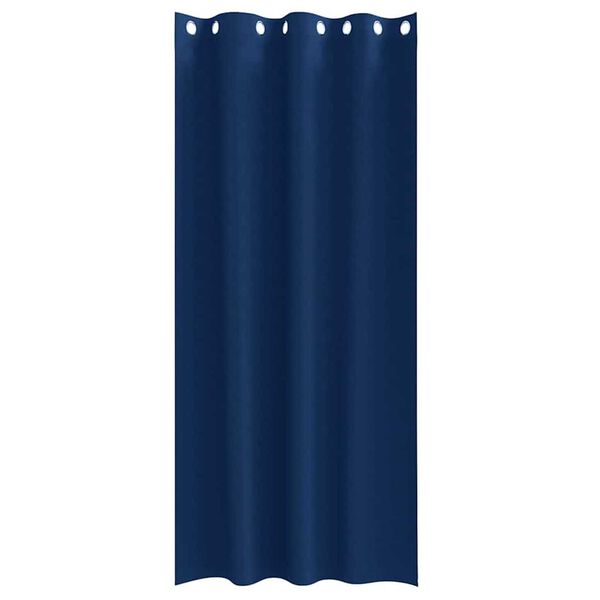 vidaXL M&oslash;rkl&aelig;gningsgardiner med ringe 2 pcs M&oslash;rk bl&aring; 260 x 140 cm