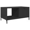 vidaXL Sofabord med skuffe Sort eg 90 x 49 x 46 cm Konstrueret tr&aelig;