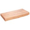 vidaXL v&aelig;ghylde 60x30x(2-6) cm behandlet massivt egetr&aelig; lysebrun