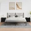 vidaXL sengeborde 2 stk. 45x34x44,5 cm konstrueret tr&aelig; sort