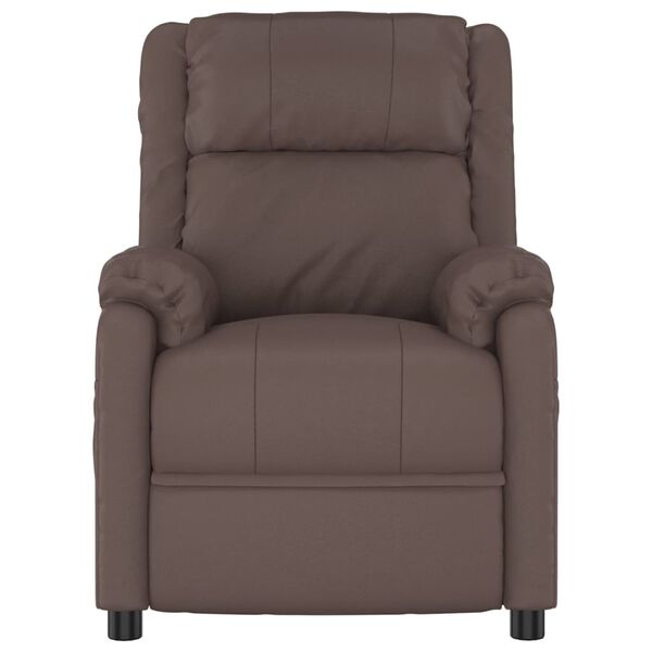 vidaXL eldrevet massagestol kunstl&aelig;der brun