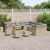 vidaXL Havesofa Sæt med pude 14 pcs Beige polyrattan