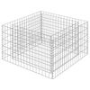 vidaXL gabion-h&oslash;jbed 90x90x50 cm galvaniseret st&aring;l