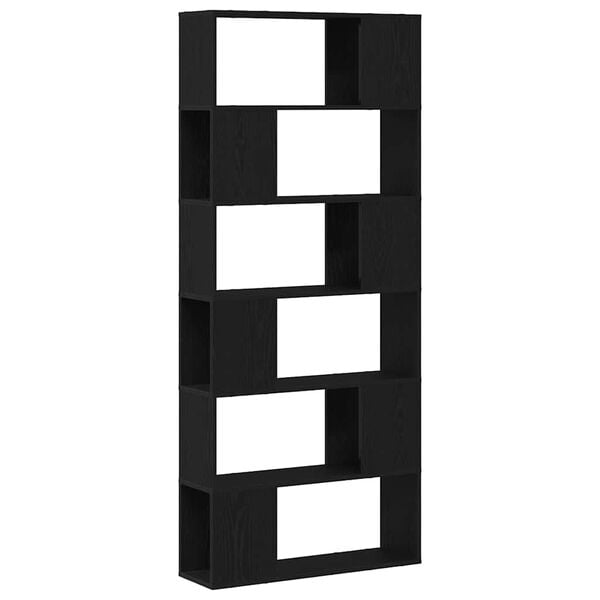 vidaXL TV-m&oslash;bels&aelig;t V&aelig;gmonteret Sort 80 x 24 x 186 cm Konstrueret tr&aelig;