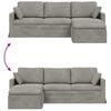 vidaXL Sofa Lysegr&aring; Samlede dimensioner: 228 x 134 x 80 cm (B x D x H)
