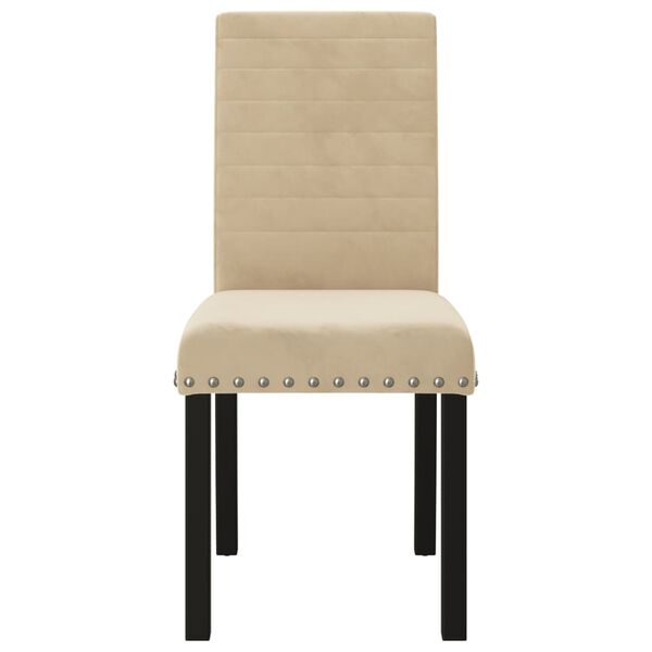 vidaXL spisebordsstole 4 stk. fl&oslash;jl cremefarvet