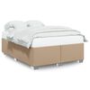 vidaXL sengeramme 140x190 cm kunstl&aelig;der cappuccinofarvet